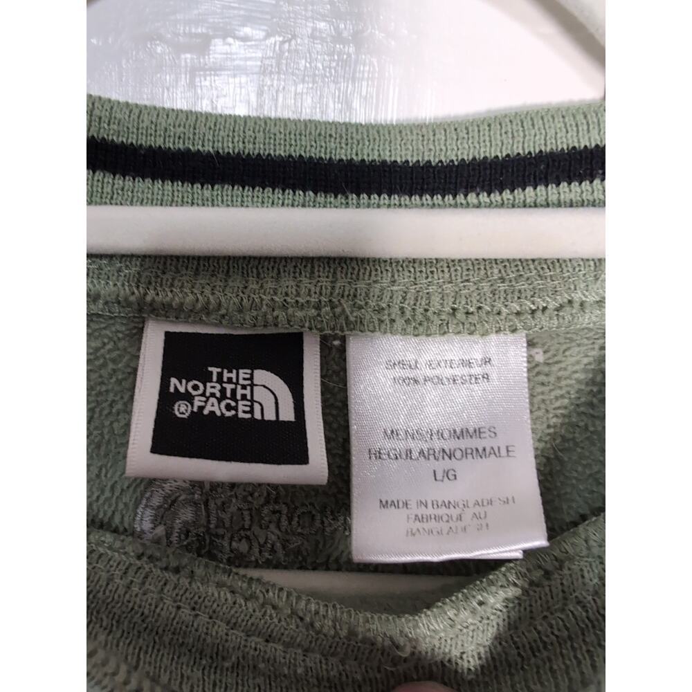 VTG The North Face Fleece Sweater Men's L Green Crew Neck Sport Outdoor(991) - Picture 4 of 6